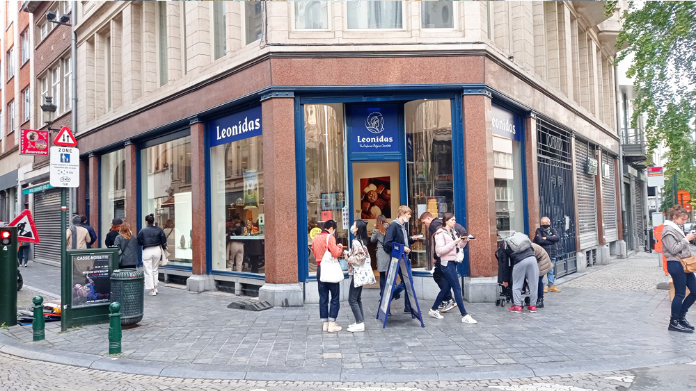 Leonidas chocolates en Bruselas