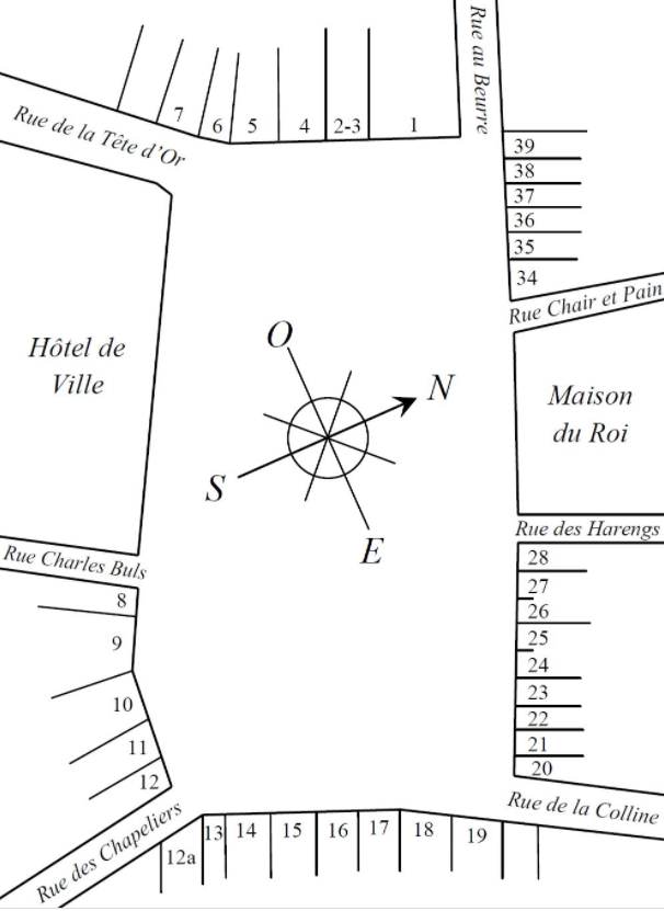 mapa de la Grand Place