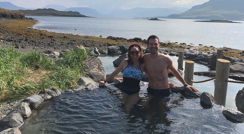 agua termal a 40 grados en Islandia